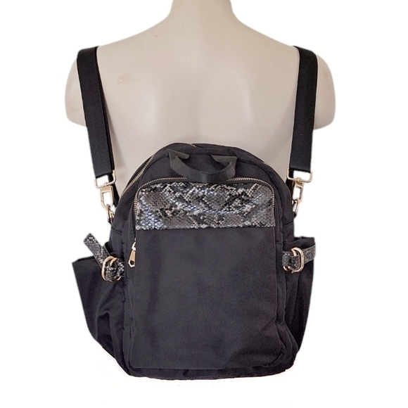 Sol and Selene Next Level Snakeskin Trim Backpack Indie Sleeze Moto Bikercore - Picture 1 of 10